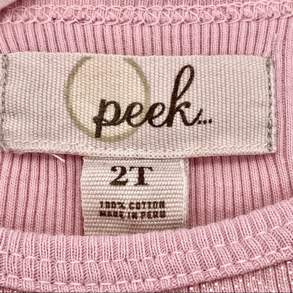 Like New PEEK Lettuce Hem Long Sleeve Crewneck Shirt, 2T - Picture 6 of 8